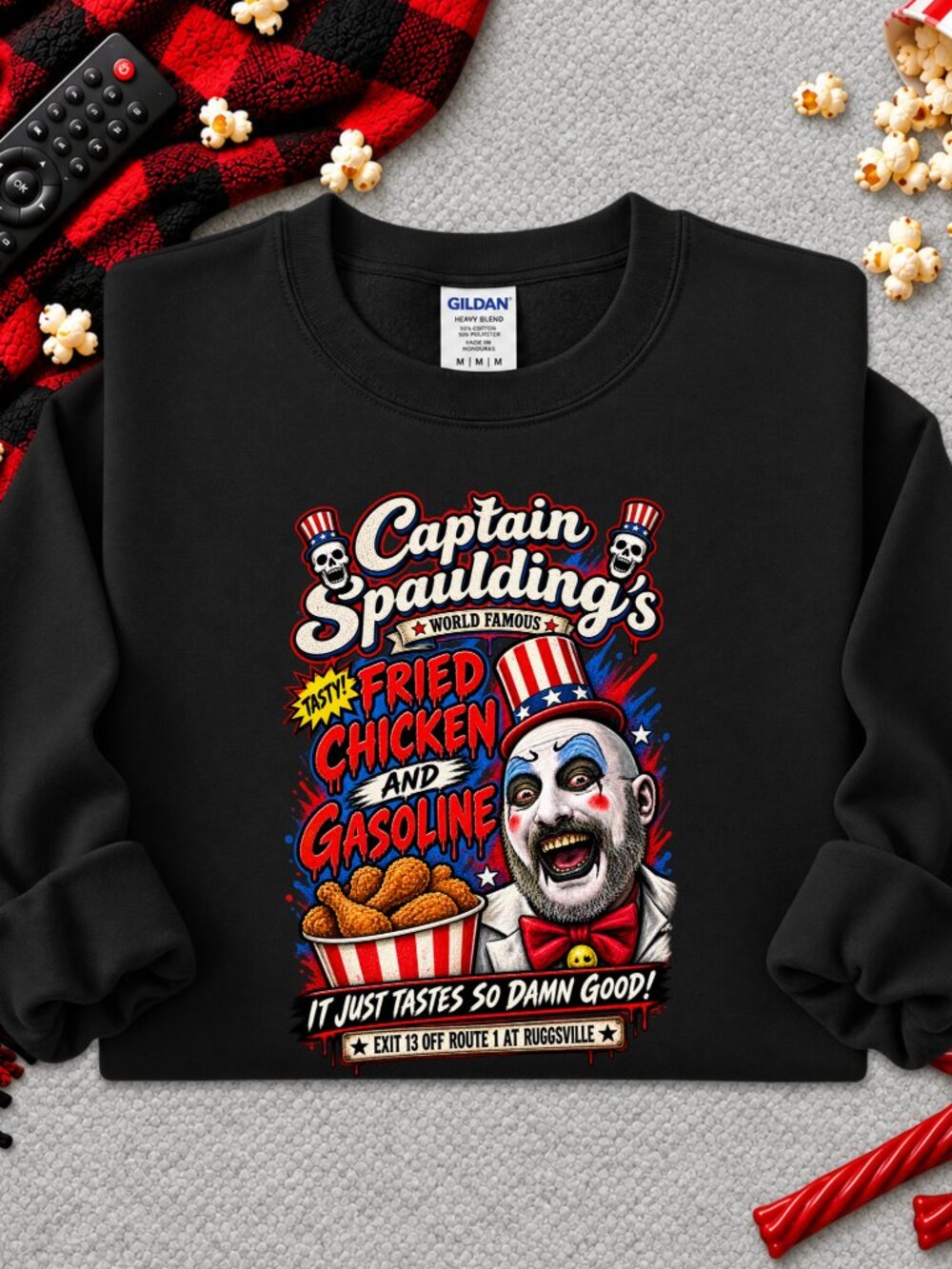 Captain Spaulding Sweatshirt Graphic Crewneck Horror Movie House Of 1000 Corpses